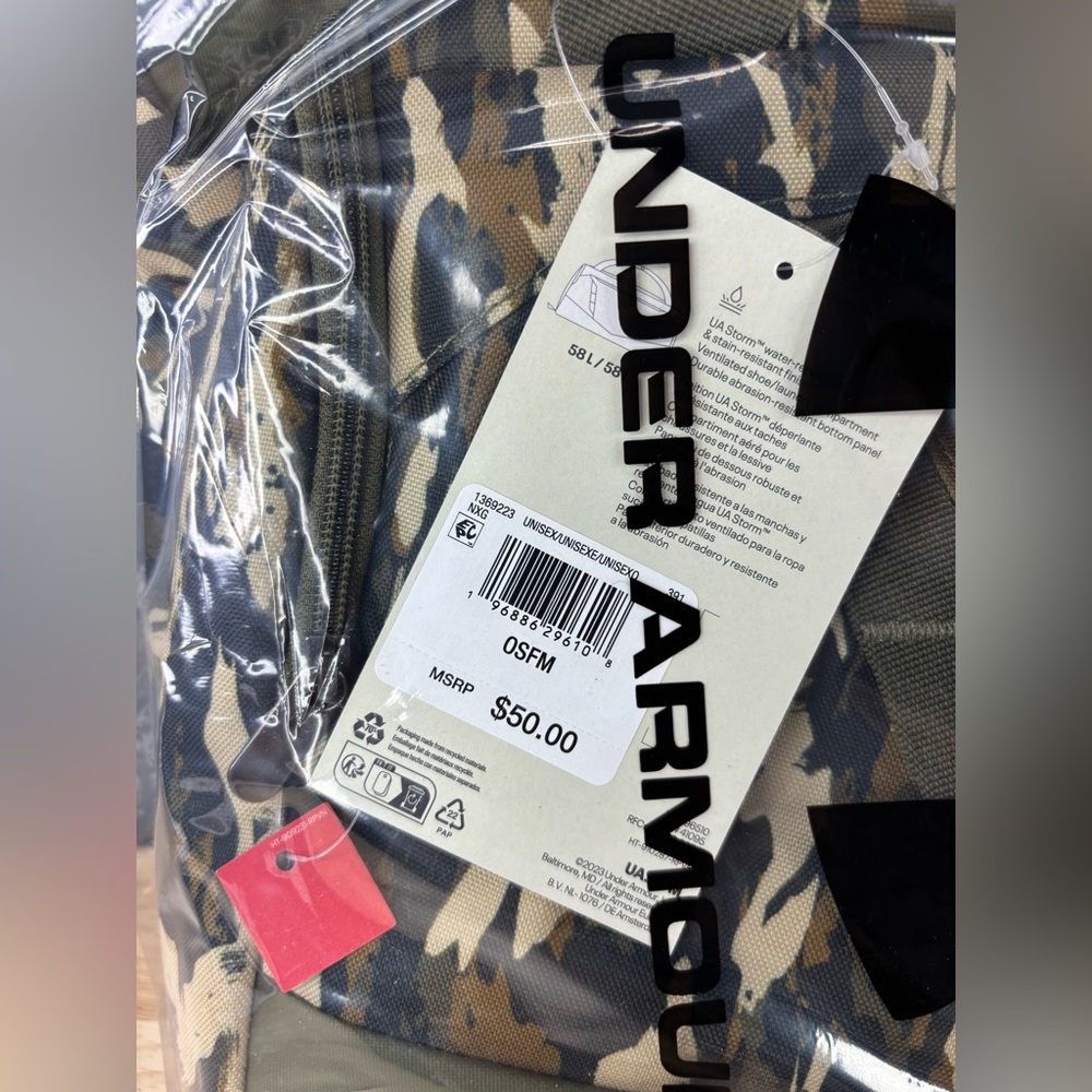 Under Armour UA Undeniable 5.0 Medium Camo Duffle Bag $50 Retail - Brand New - Picture 4 of 5